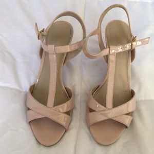 Calvin Klein Nude Strappy Pumps